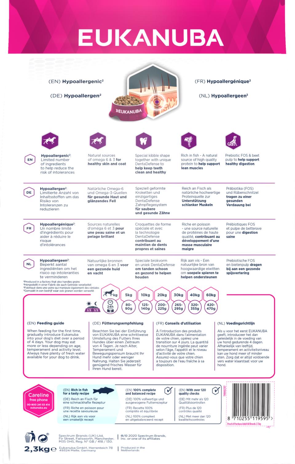 EUKANUBA DailyCare Adult All Breeds Sensitive Skin