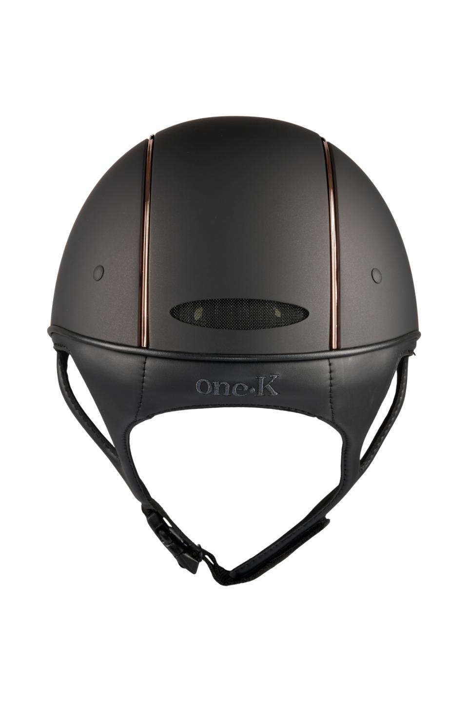 One K MIPS Defender ridehjelm - matt topp, rosegold pipe