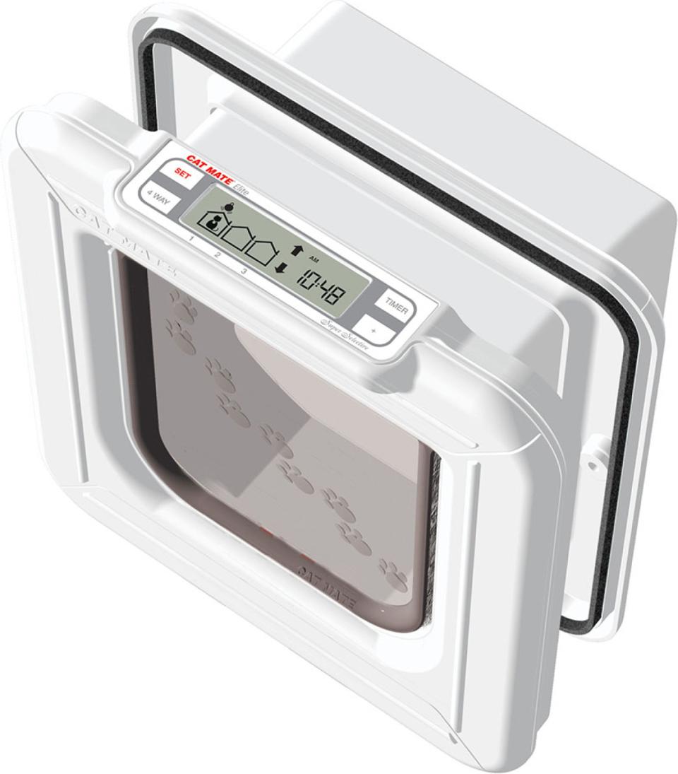 Petmate Elite microchip kattelem m. timer