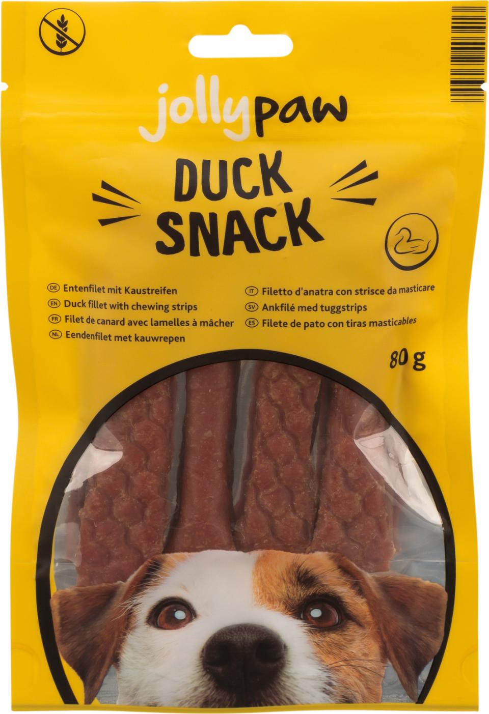Jolly Paw Duck Snack, med råhud