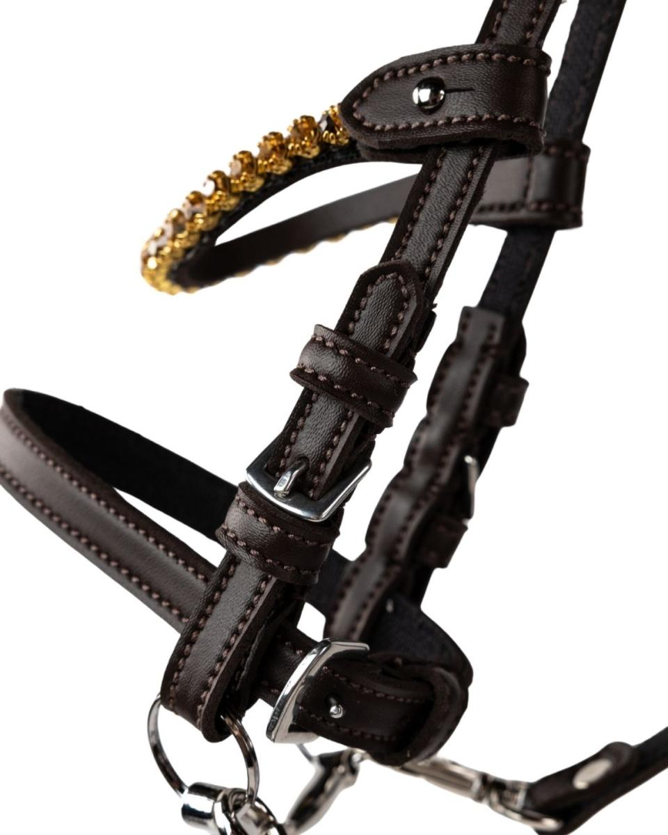 My Hobby Horse Bridle brown, with gold stone