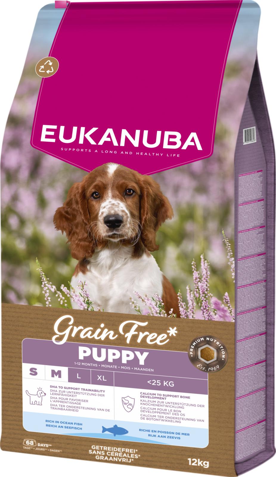 EUKANUBA Puppy & Junior Small/Medium Grainfree havfisk