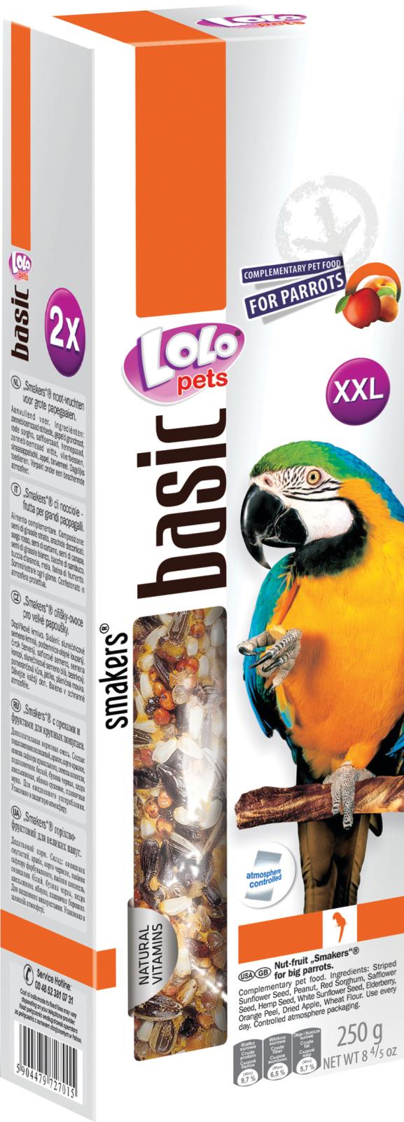 Lolo Pets Frøstænger papegøje m. nød/frugt XXL