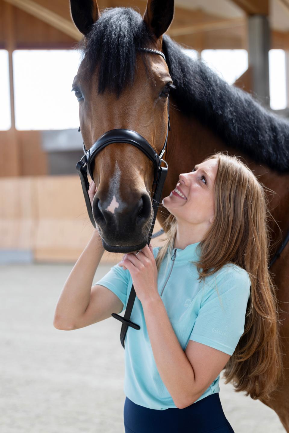 Equipage Hasty kurzärmelige Reitbluse mit Half-Zip