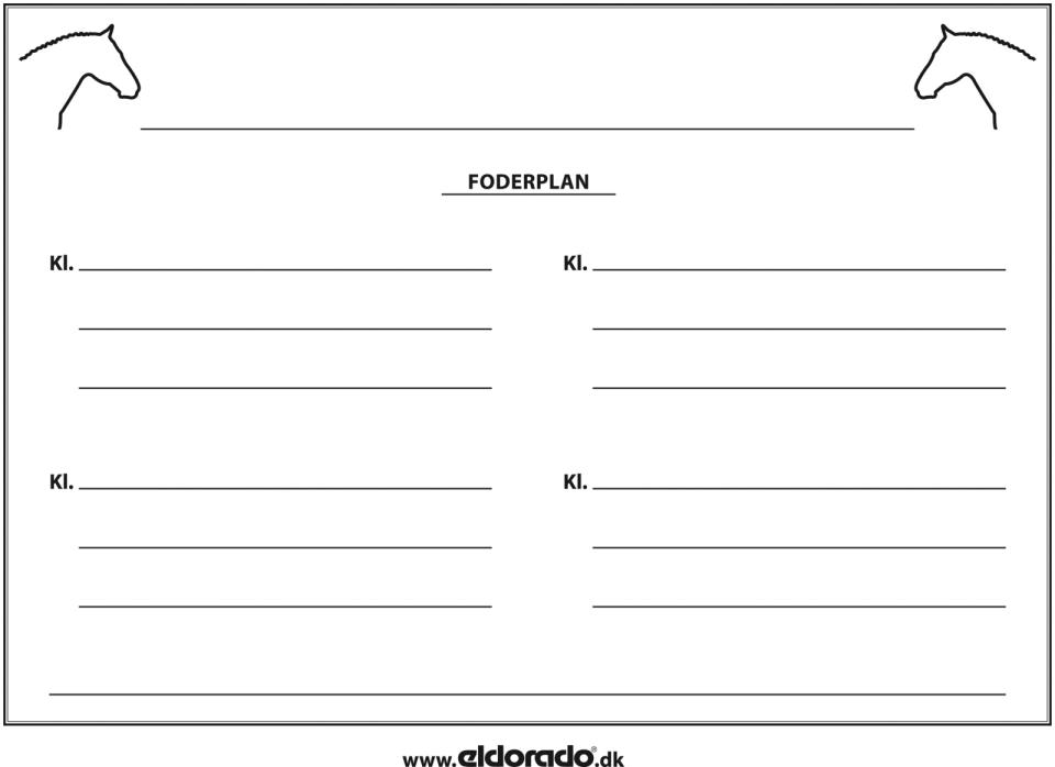 HorseGuard Fodertavle