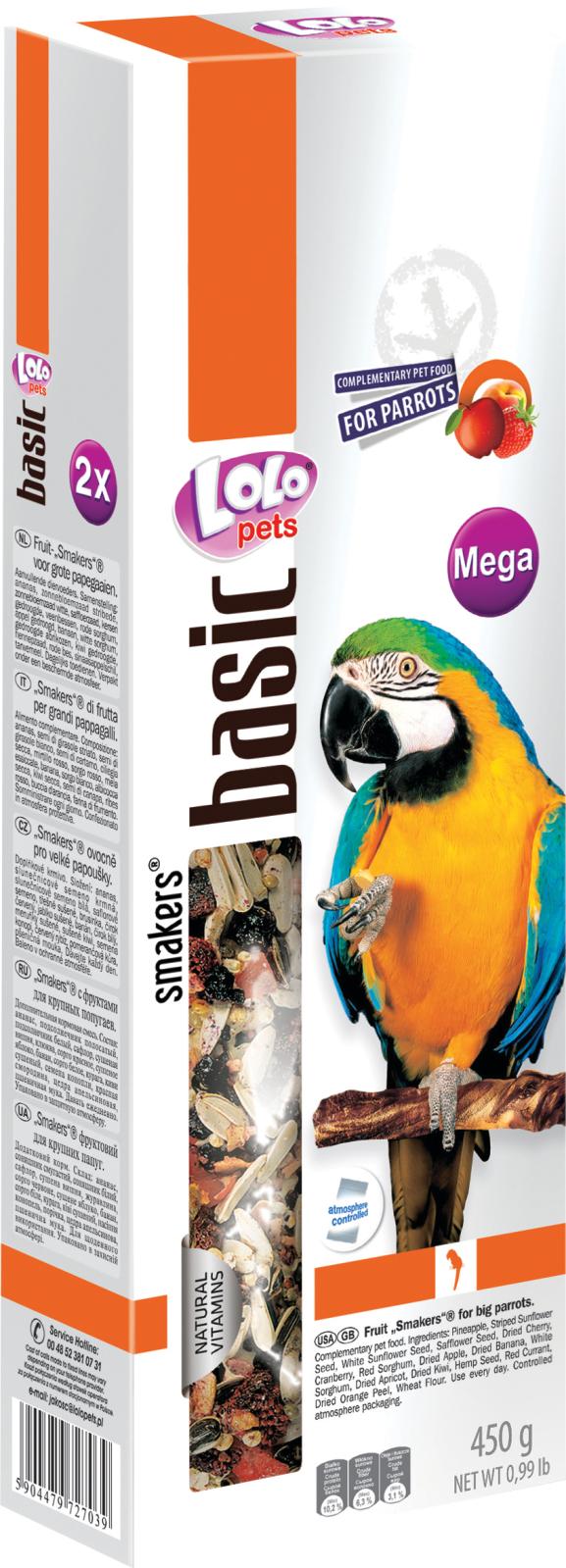 Lolo Pets Frøstænger papegøje m. frugt