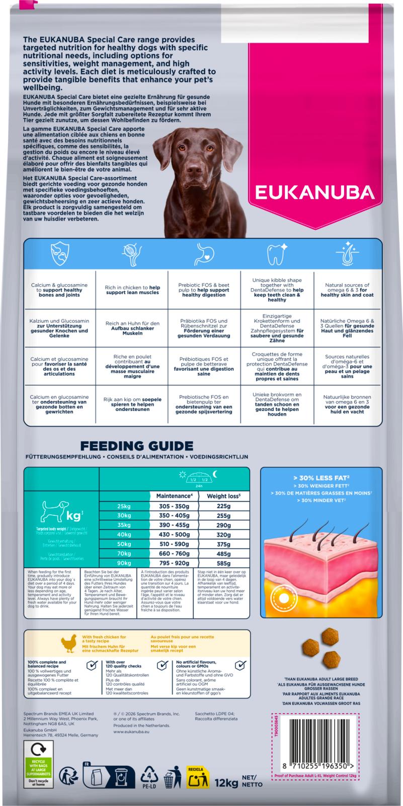 EUKANUBA Special Care Adult Large Breed Weight Control