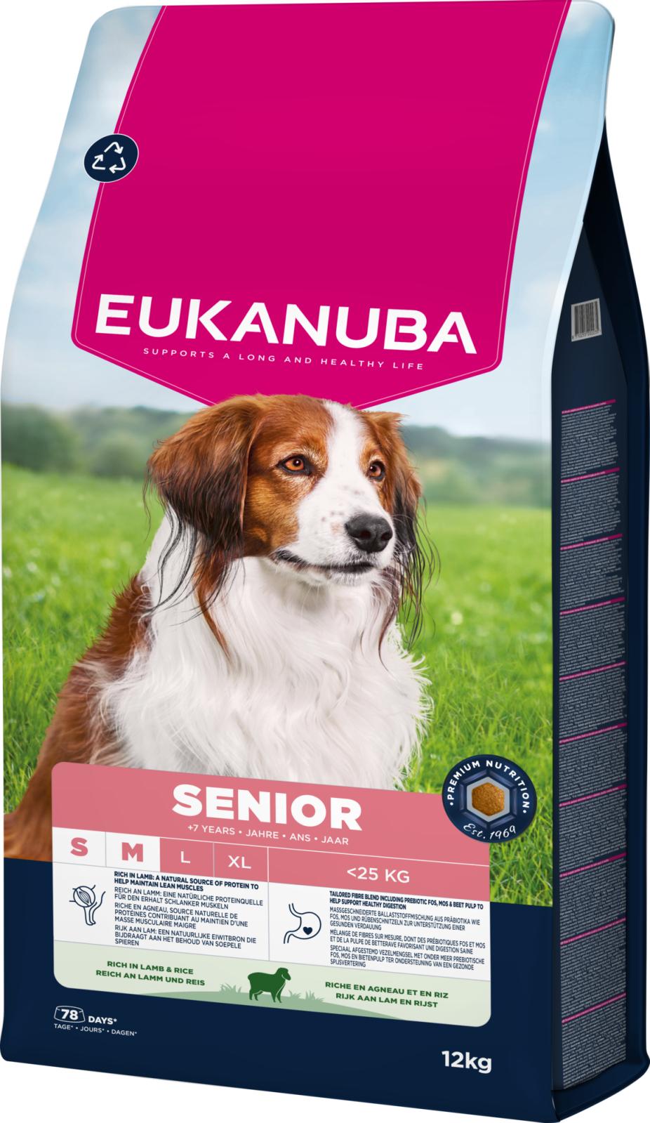 EUKANUBA Senior Small/medium Breed Lam & Ris