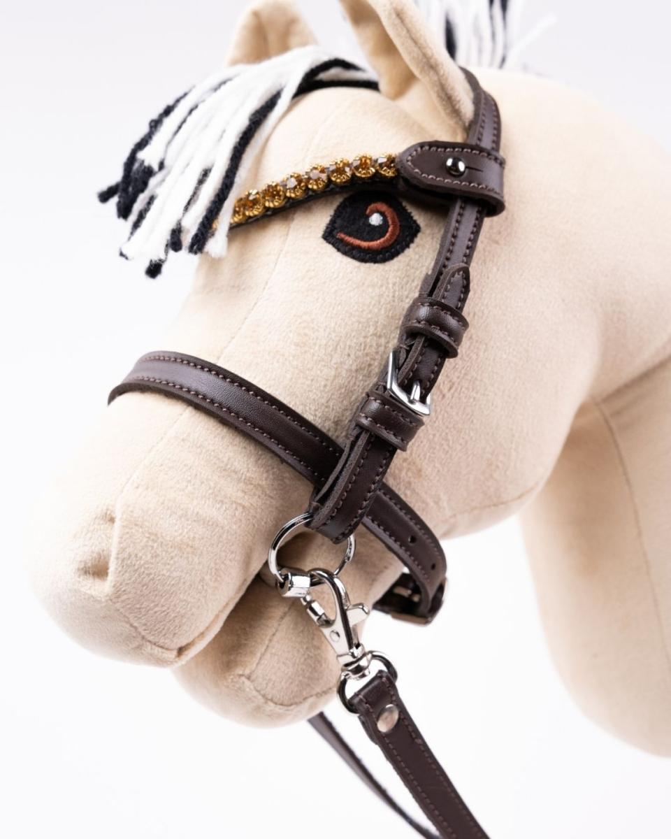 My Hobby Horse Bridle brown, with gold stone