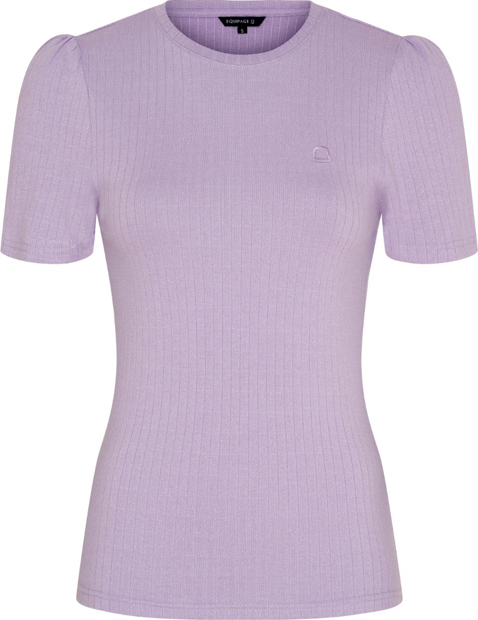 Equipage Alexa kortermet T-skjorte med glimmer