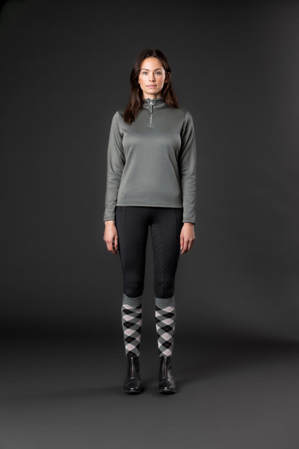 Equipage Scarlet langärmeliges Reithemd mit halbem half-zip