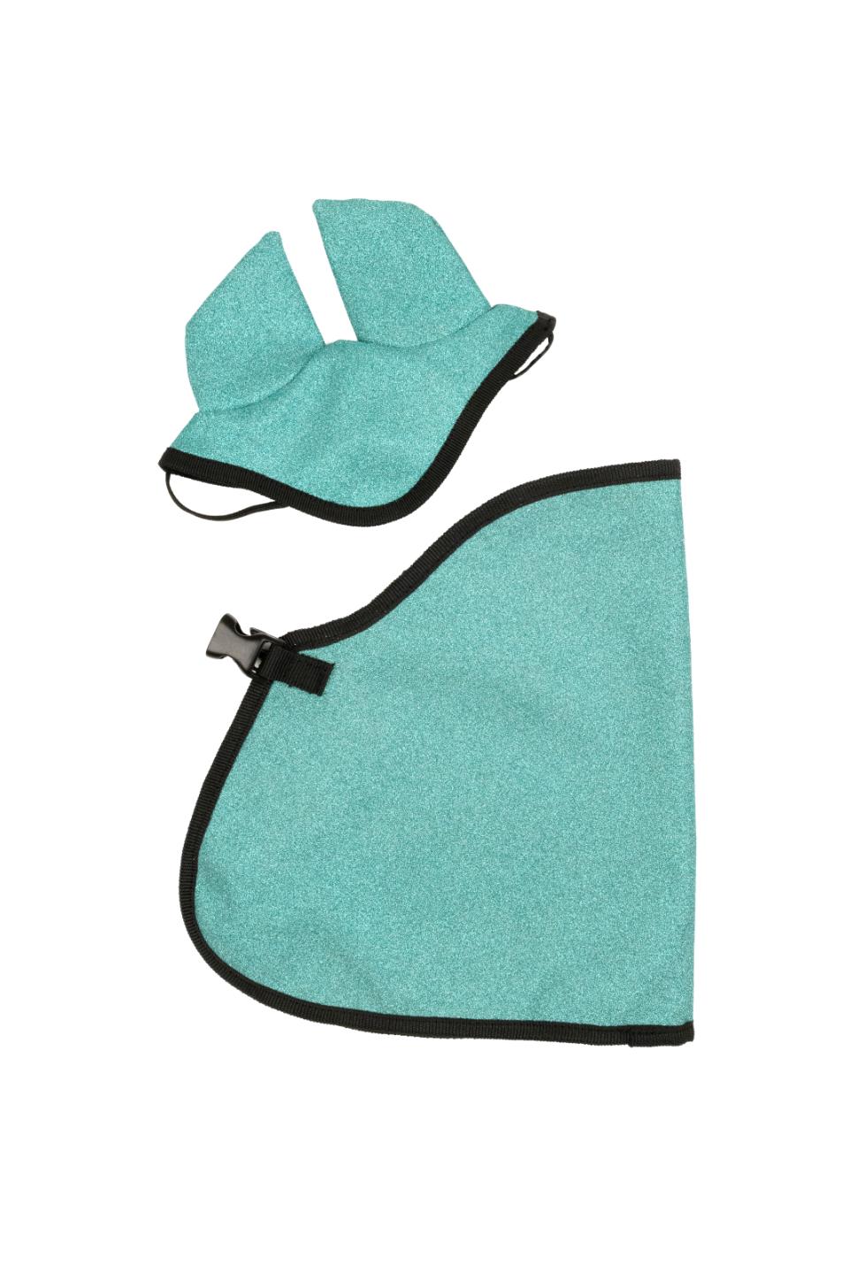 My Hobby Horse Blanket & Ear Bonnet, blue glitter
