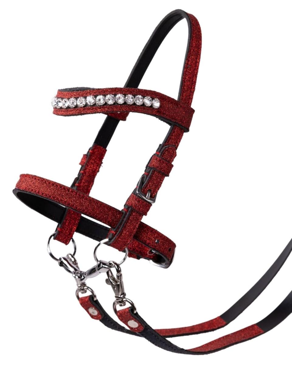 My Hobby Horse Bridle, red glitter