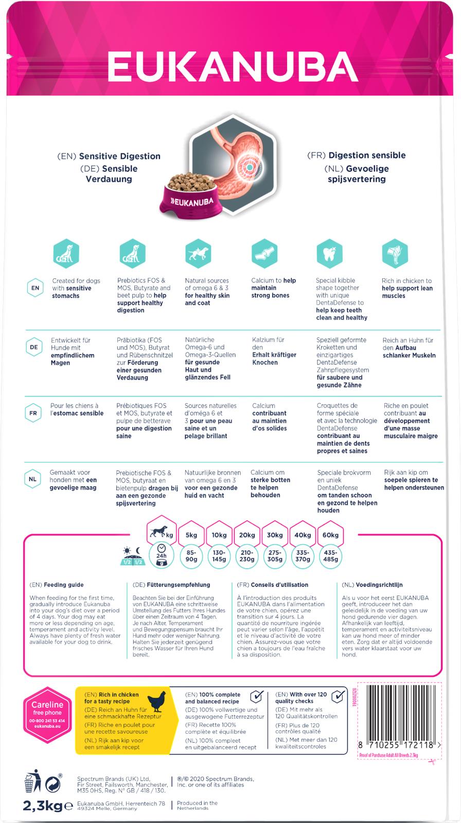 EUKANUBA DailyCare Adult All Breeds Sensitive Digestion