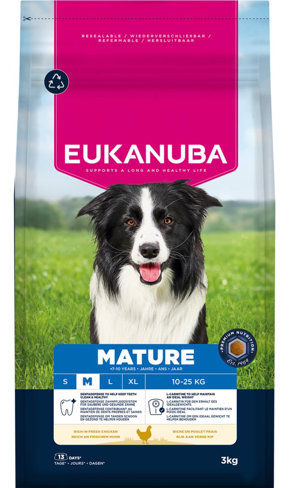 EUKANUBA Mature Medium Breed kylling