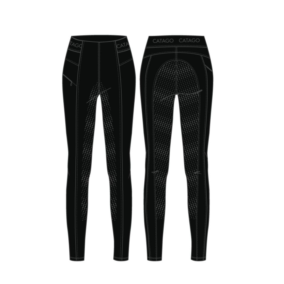 CATAGO Aroy Reitleggins mit hoher Taille Vollbesatz
