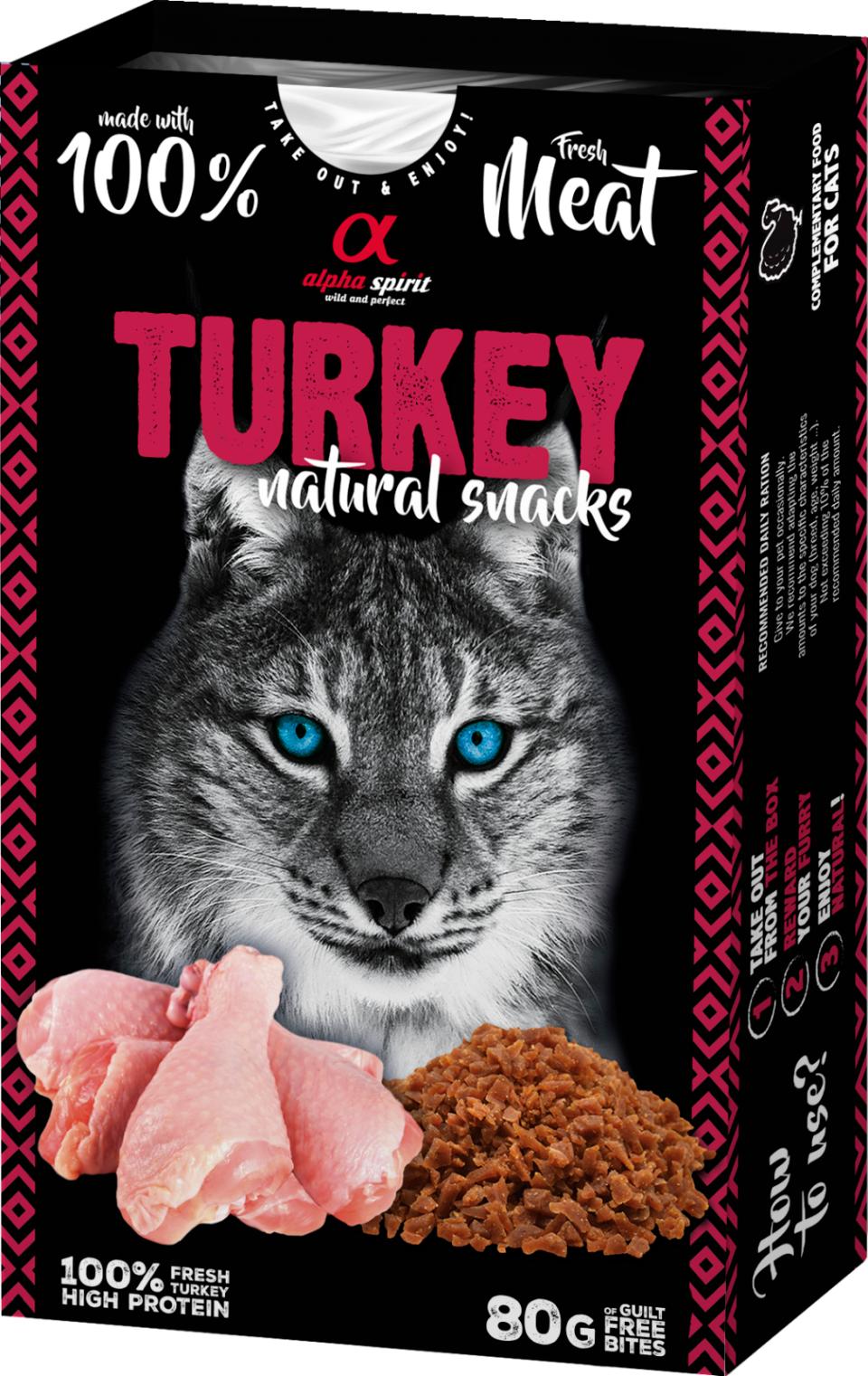 Alpha Spirit Naturals Turkey kattesnacks (kalkun)