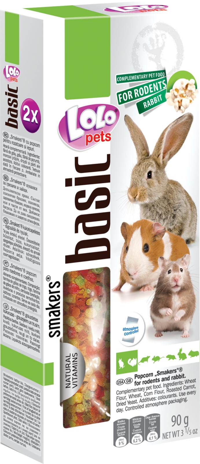 Lolo Pets Frøstænger gnaver/Kanin m. popcorn