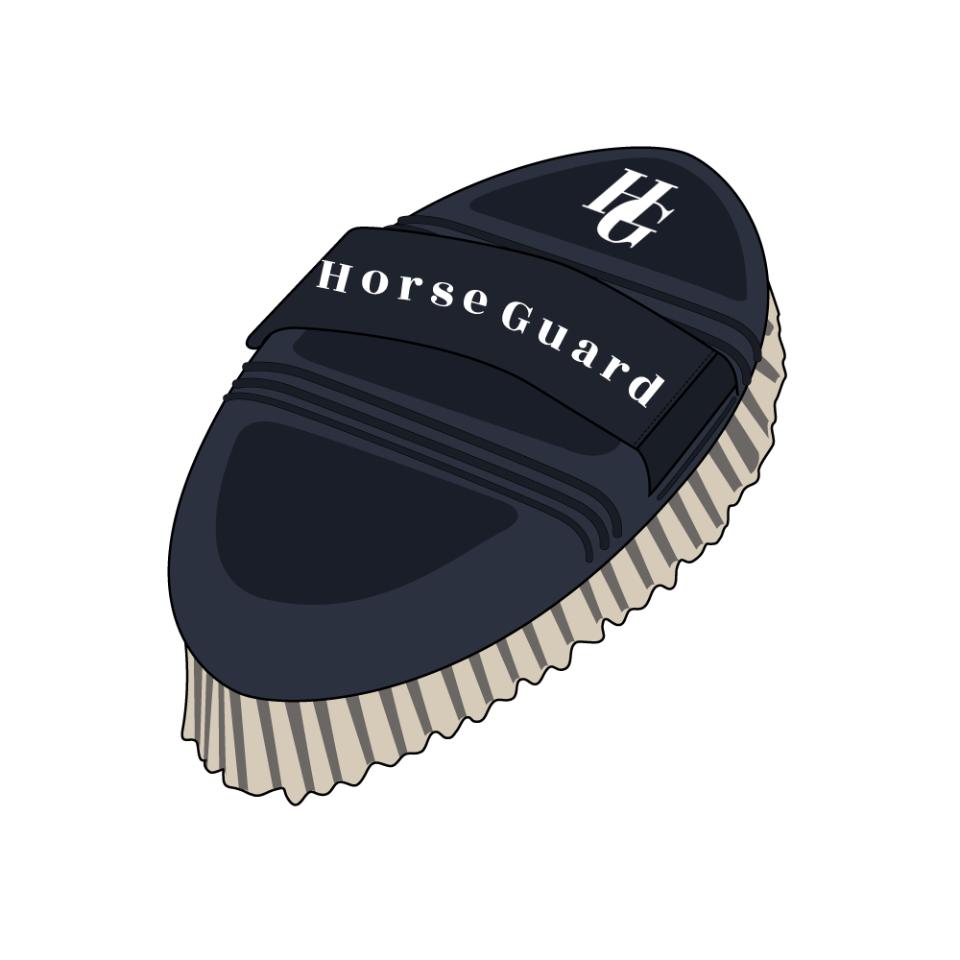 HorseGuard Flexible kardborste med gethår