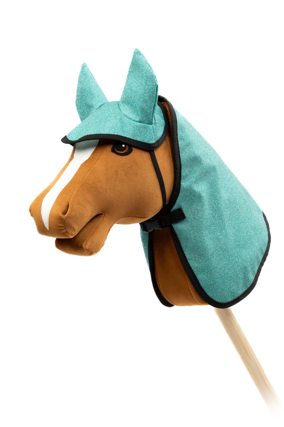 My Hobby Horse Blanket & Ear Bonnet, blue glitter