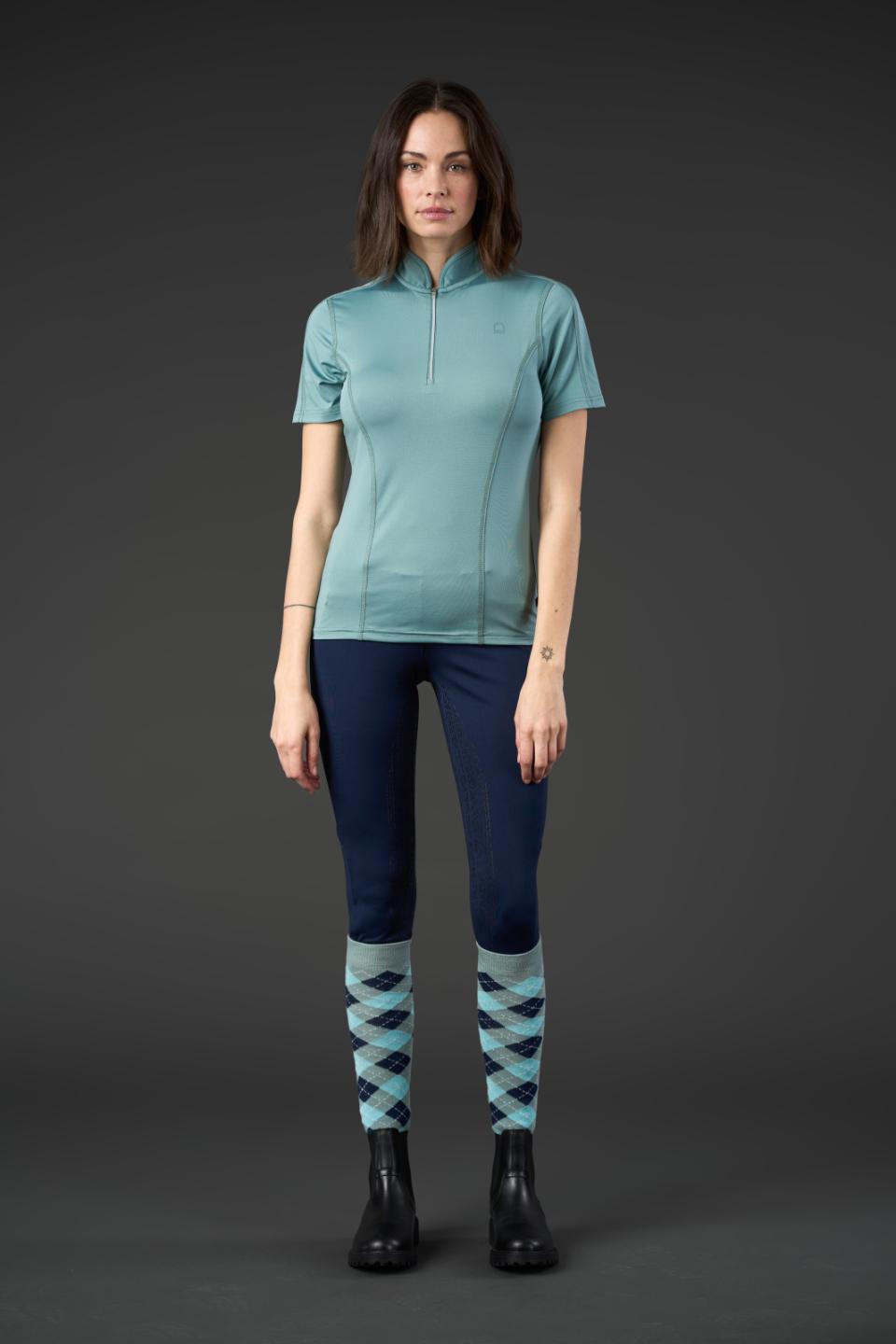 Equipage Awesome kurzärmelige Reitbluse mit Reißverschluss