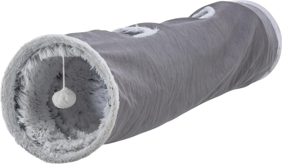 Harvey playing tunnel, plush