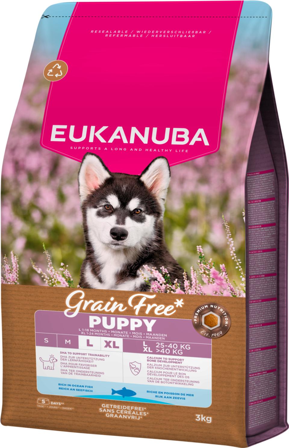 EUKANUBA Puppy & Junior Large Grainfree havfisk