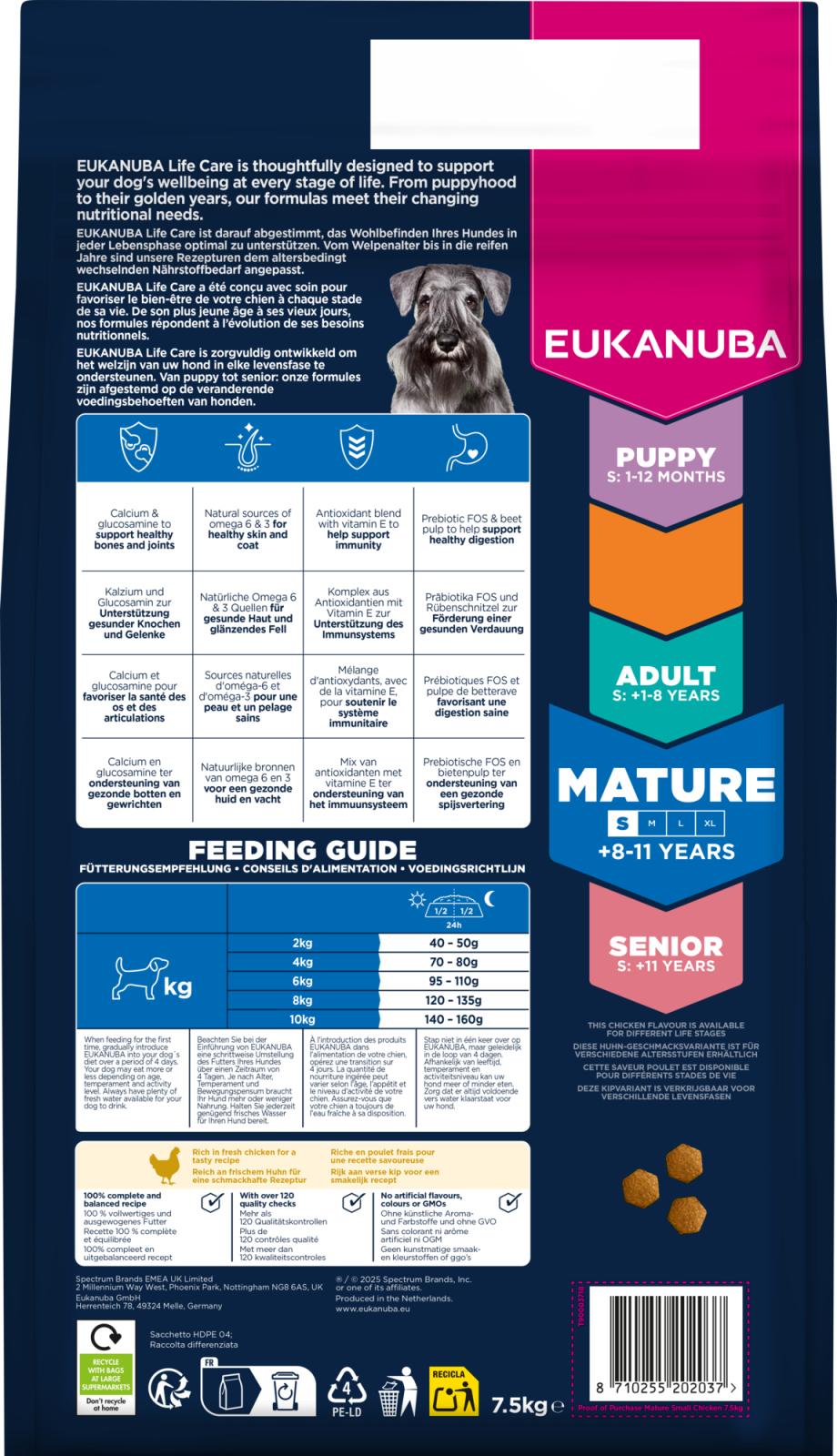 EUKANUBA Mature Small Breed kylling