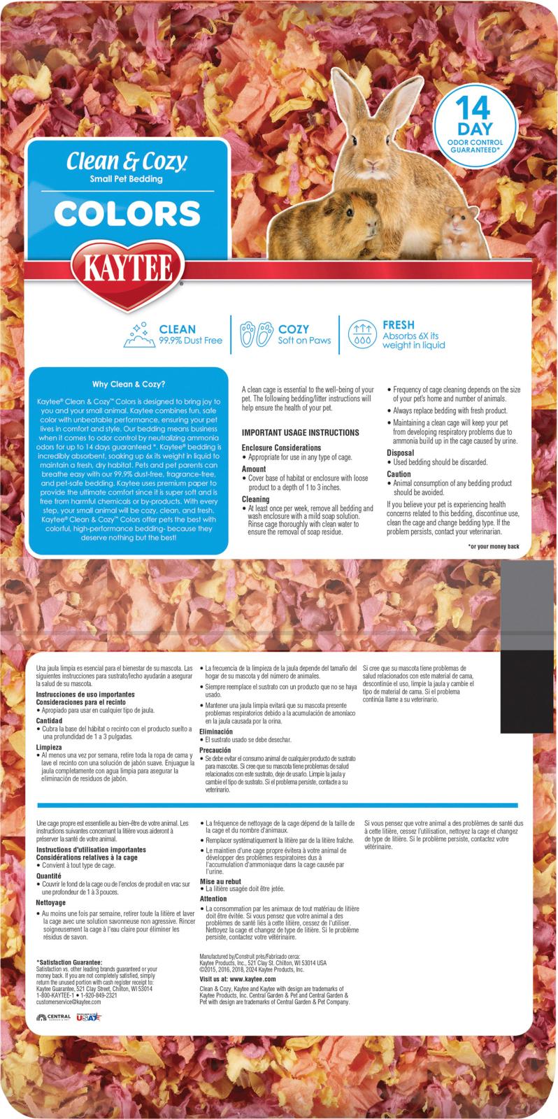 Kaytee Clean & Cozy Colours Sunset papirstrø