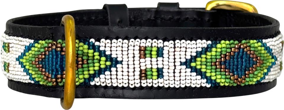 Kampuni håndlavet hundehalsbånd Jeremiah grøn