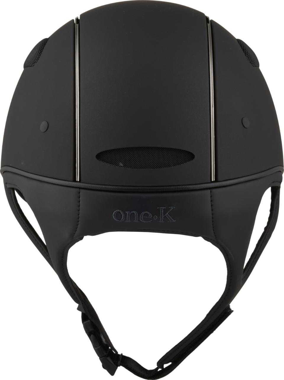 One K Defender Pro ridehjelm - matt topp, krom pipe