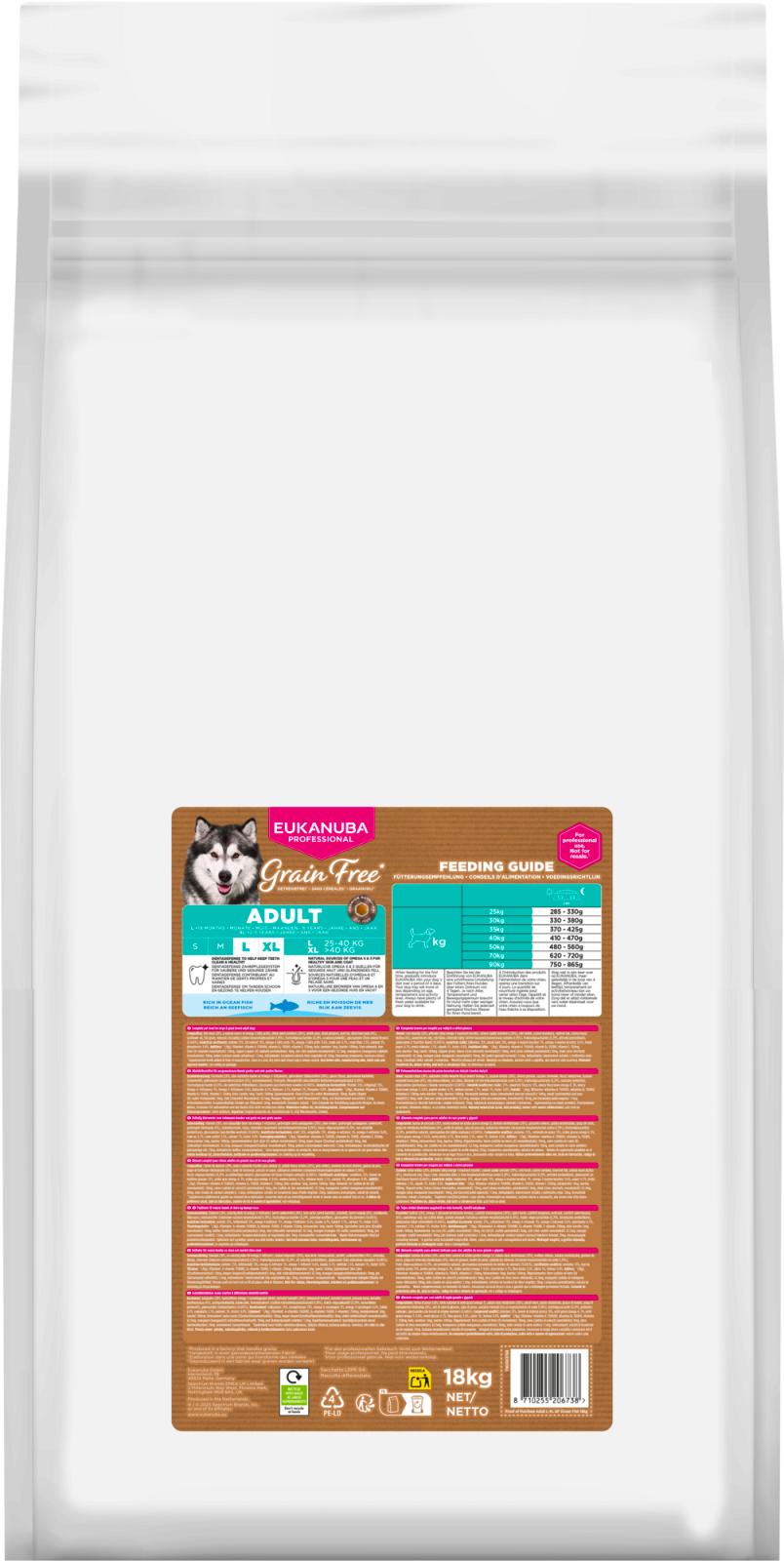 EUKANUBA Adult Large Breed Grainfree havfisk
