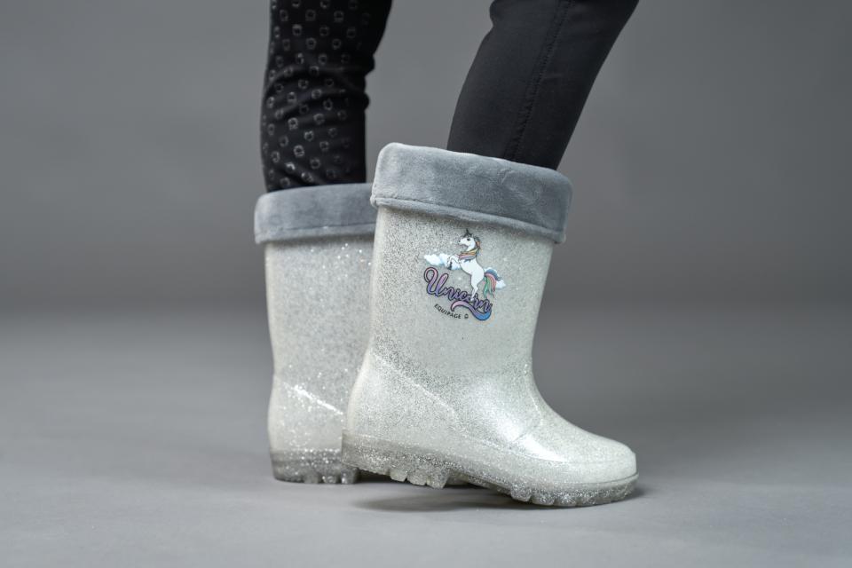 Equipage Light glitter gummistøvler til børn
