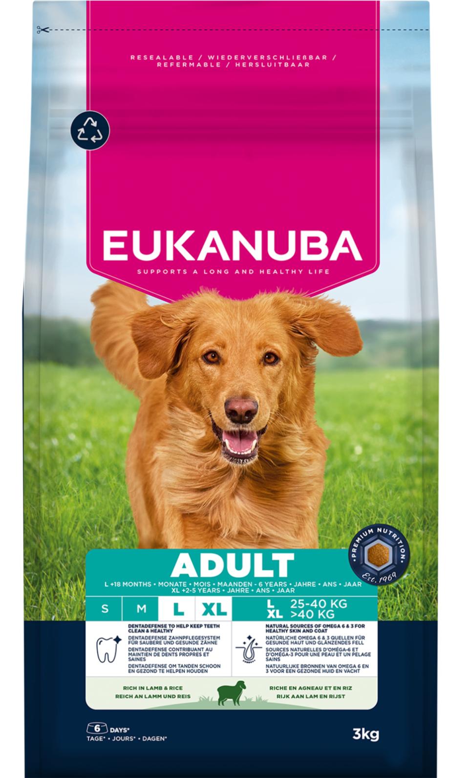 EUKANUBA Adult Large Breed Lam & Ris