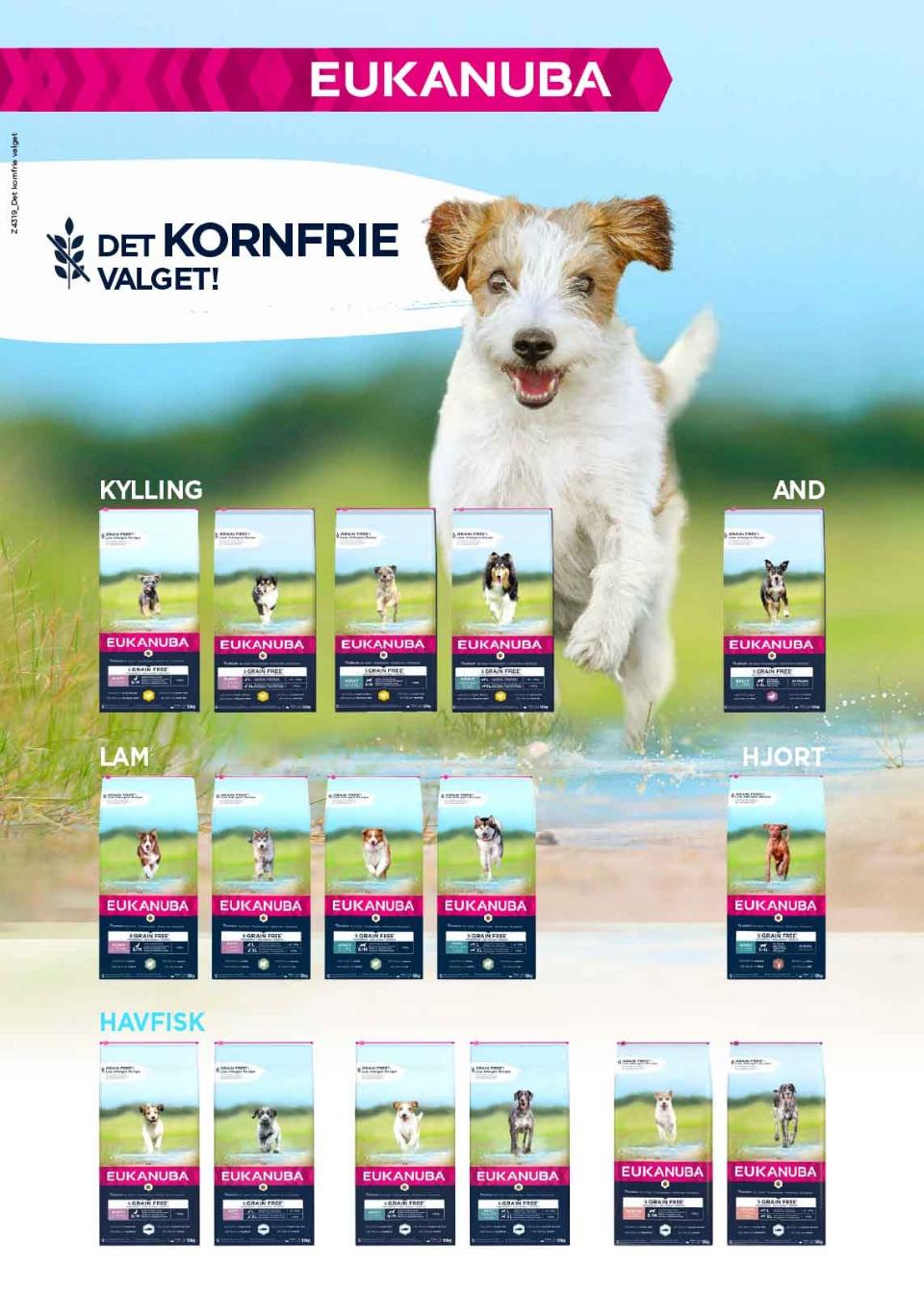 Eukanuba Butik Plakat - Det kornfrie valget (norsk tekst)