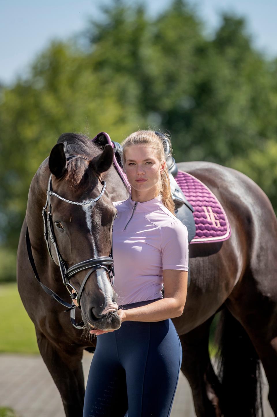 Equipage Hasty Half-zip Reitbluse mit kurzen Ärmeln