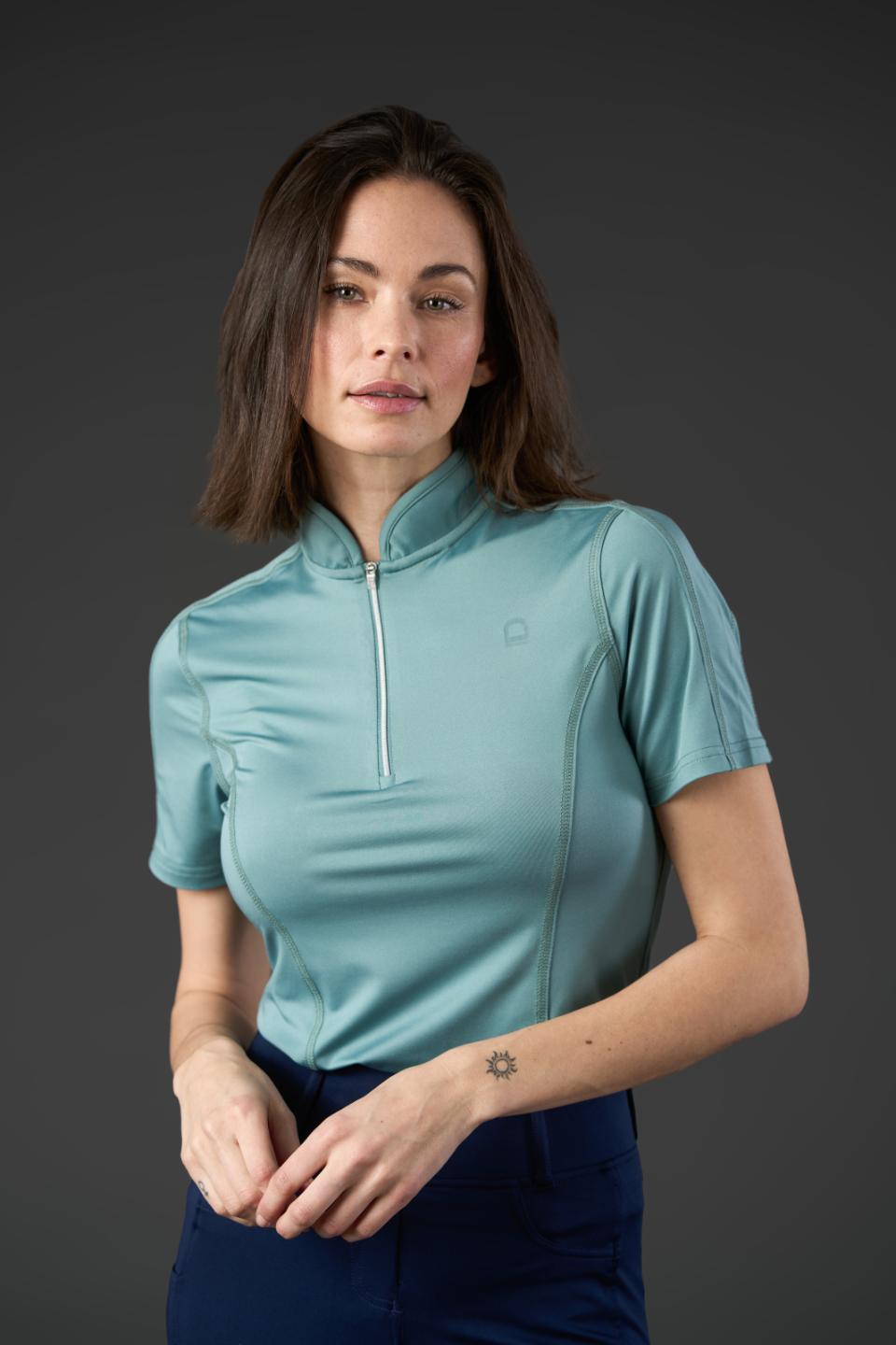 Equipage Awesome kurzärmelige Reitbluse mit Reißverschluss