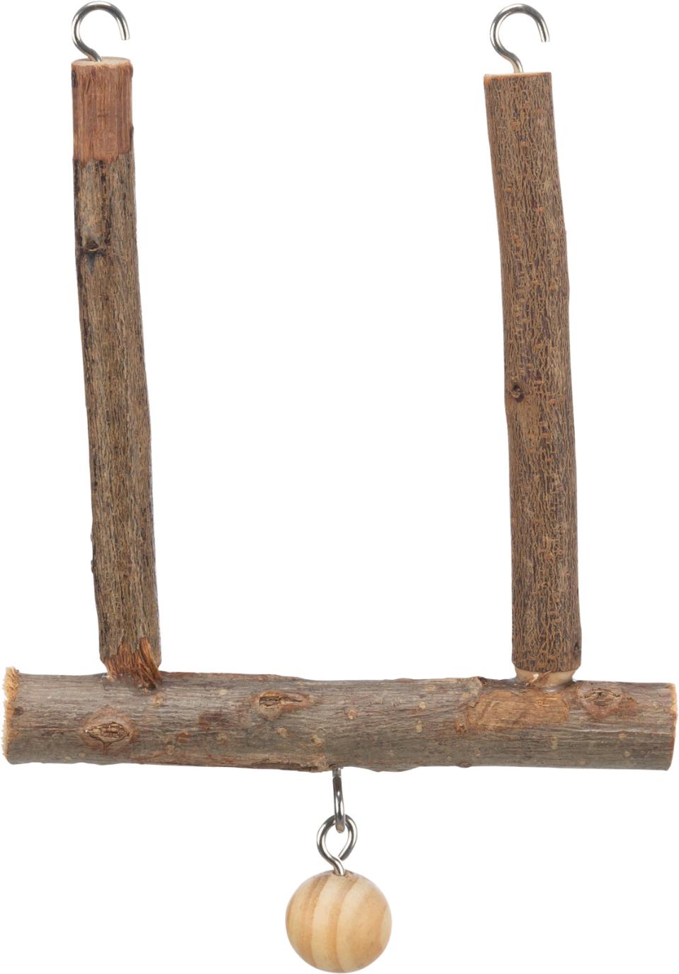 Trixie Gunga med träboll, trä med bark