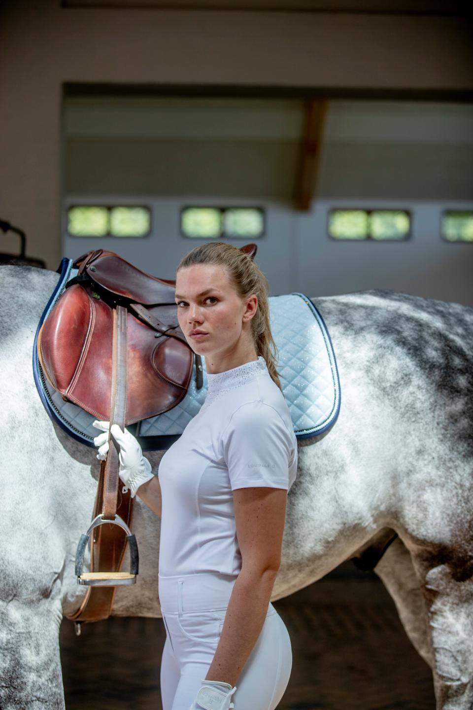 Equipage Tessa kortærmet stævnebluse