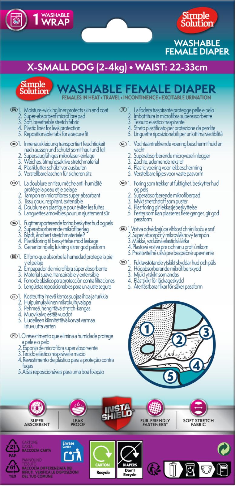 Simple Solution Washable Female Diaper