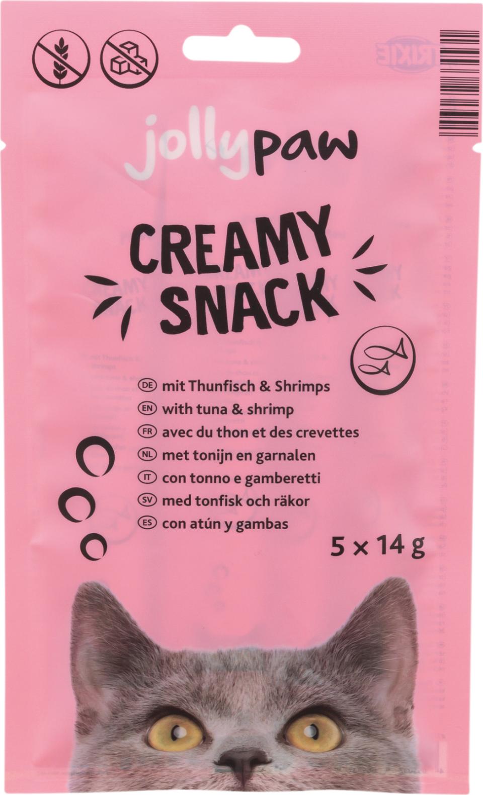 Jolly Paw Creamy Snacks (tun og rejer)
