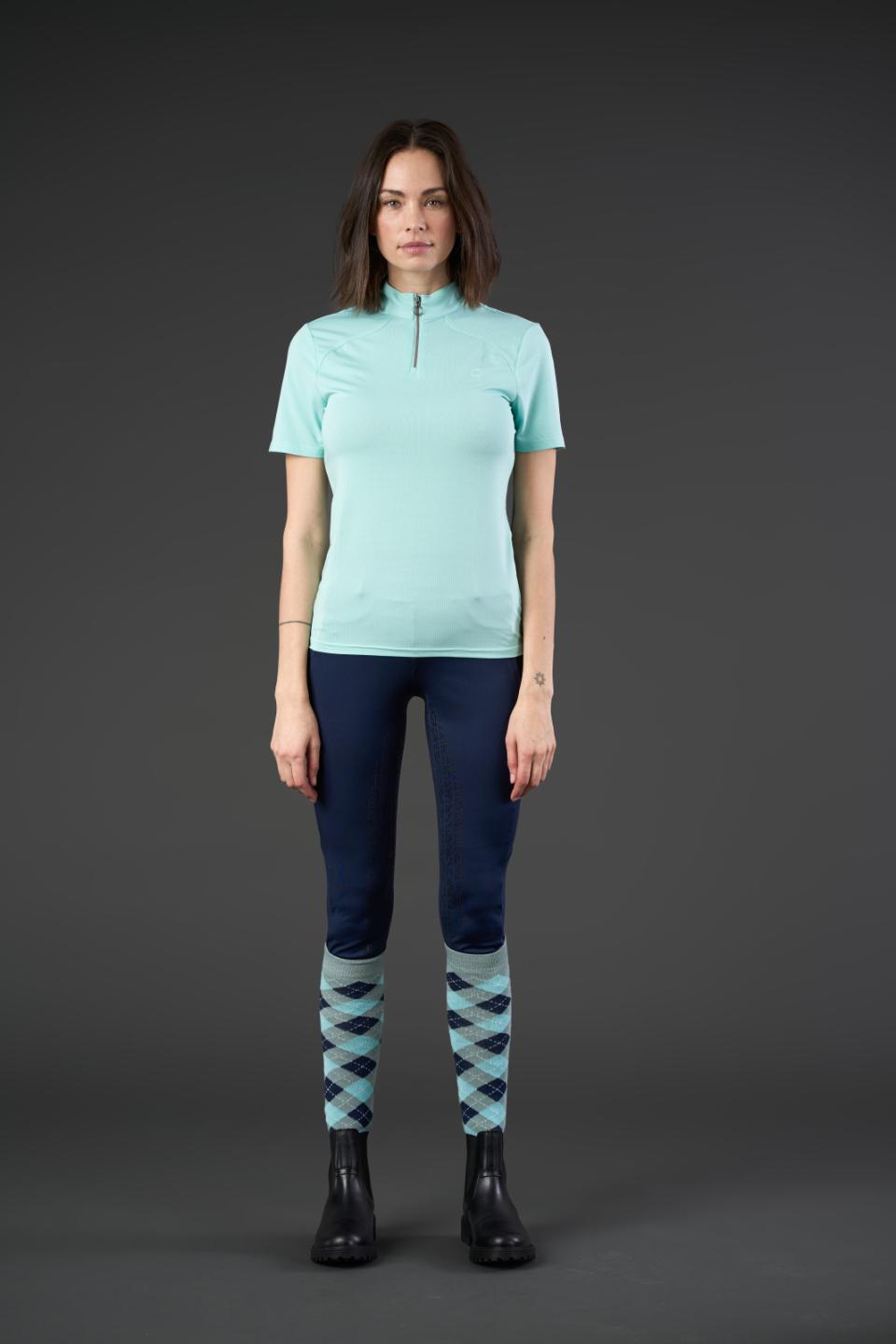 Equipage Hasty kurzärmelige Reitbluse mit Half-Zip