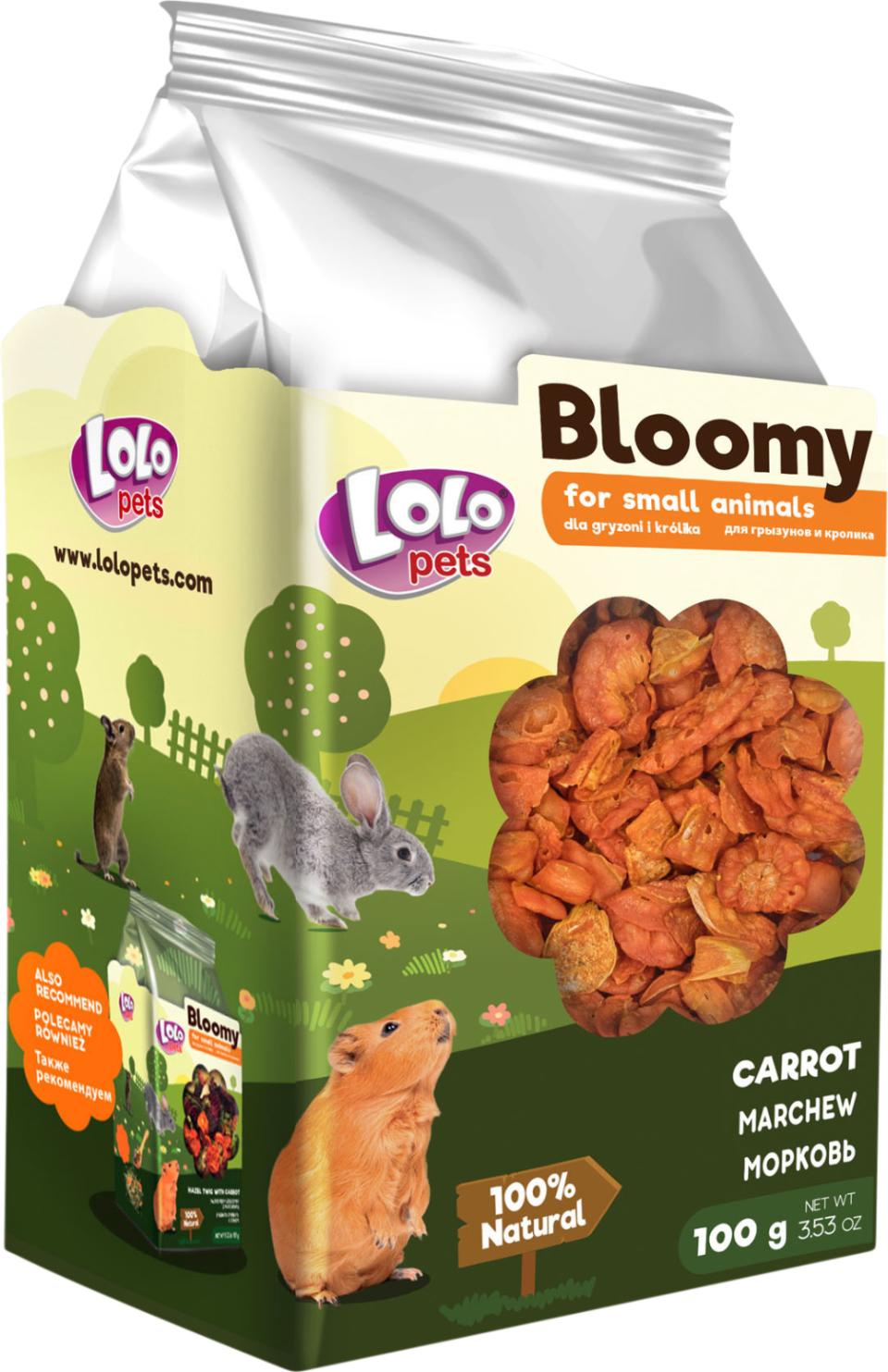 Bloomy Dried Carrot for rodents and rabbits