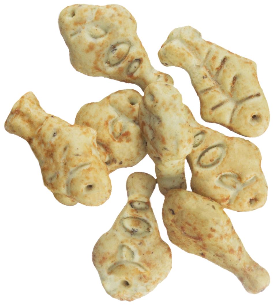 Cookies with salmon and catnip