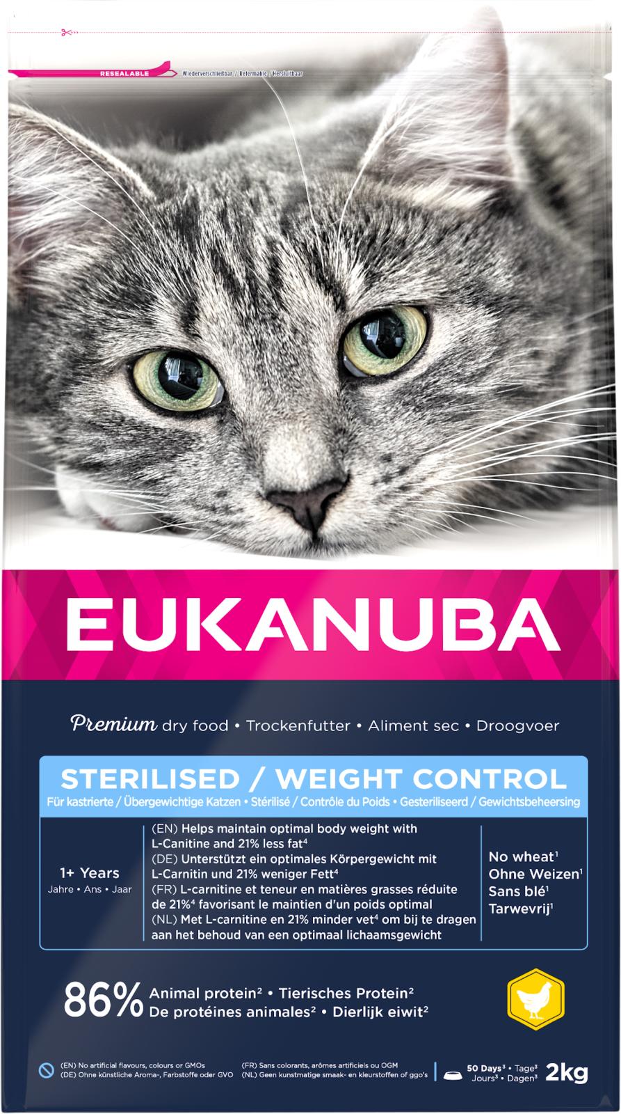 EUKANUBA CAT Adult Steriliseret/Vægtkontrol
