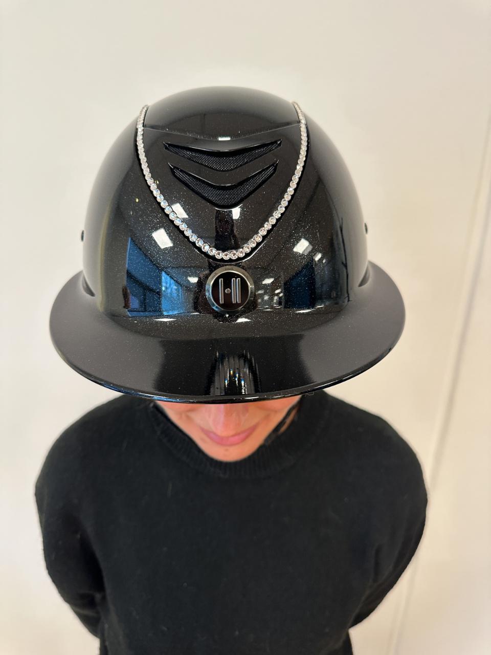 One K MIPS Avancé Lux ridhjälm - skimmer, swarovski pipe