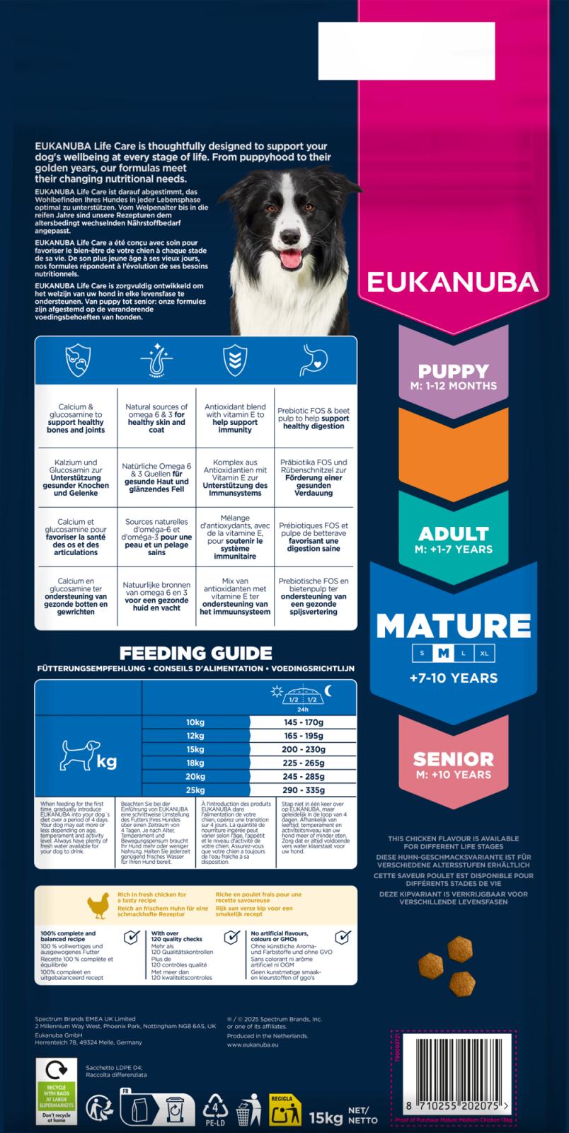 EUKANUBA Mature Medium Breed kylling