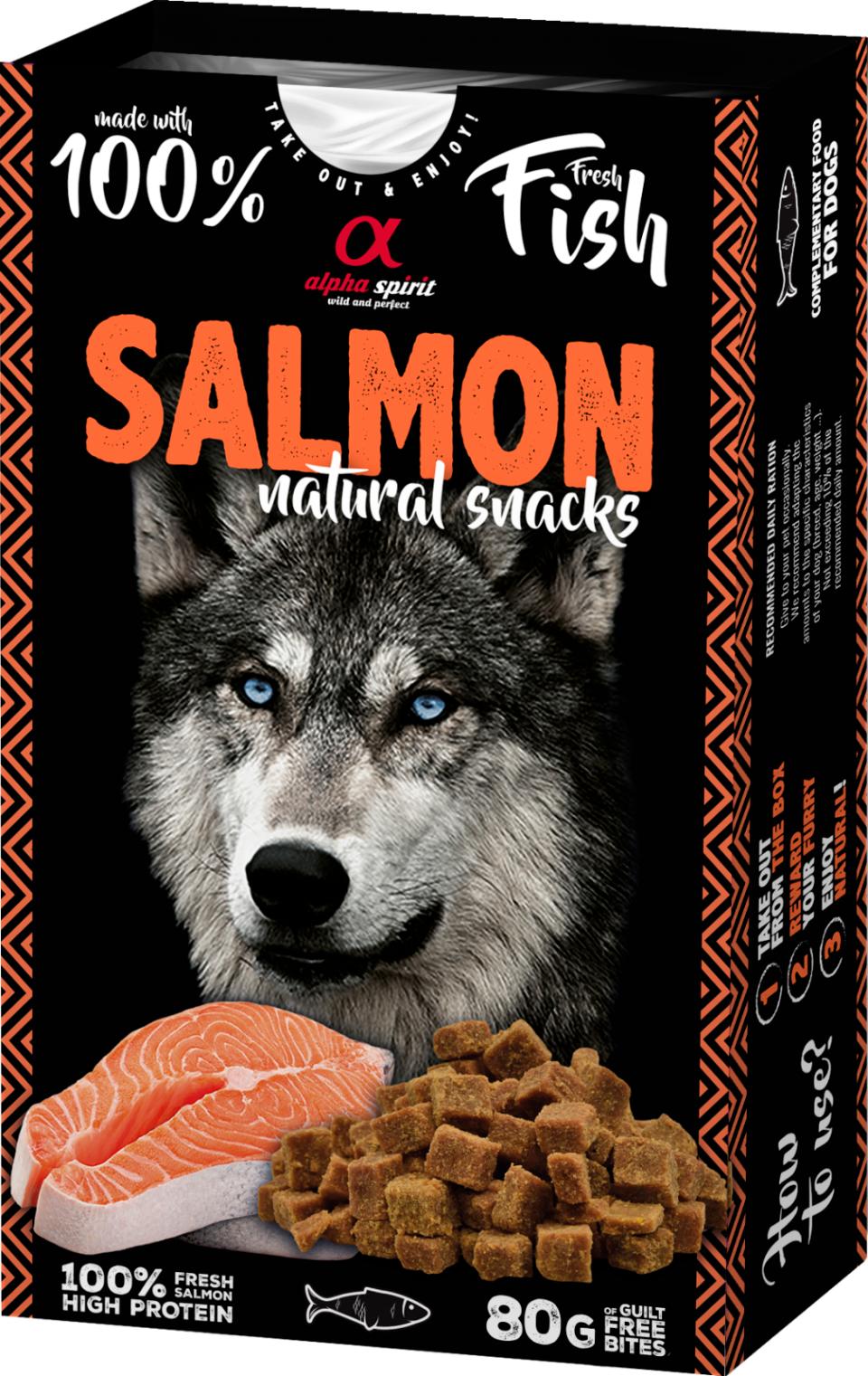 Alpha Spirit Naturals Salmon hundesnacks (laks)