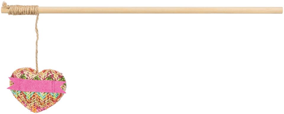 Trixie drillepind med hjerte, træ, katteurt