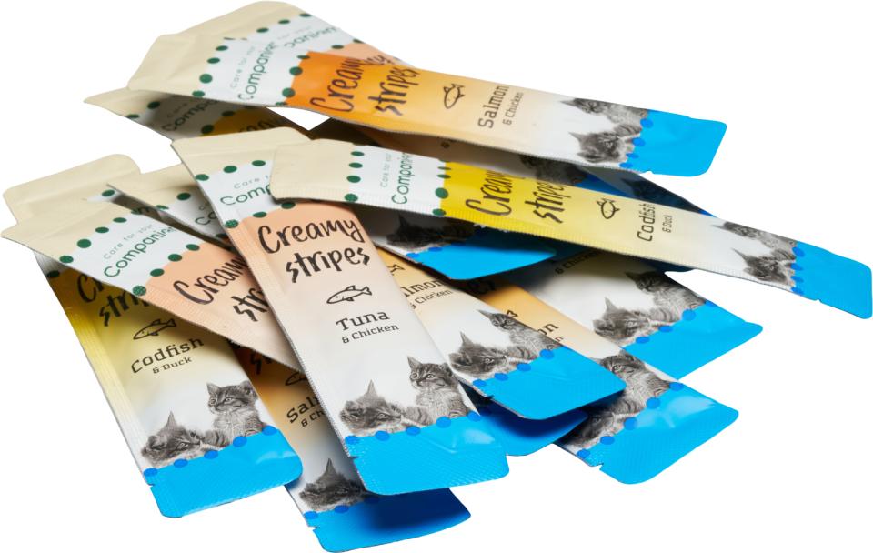 Companion Cat Creamy stripes, flytende snackblanding